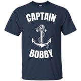 Captain Bobby T-shirt Personalized Boat Captain Shirt_black=