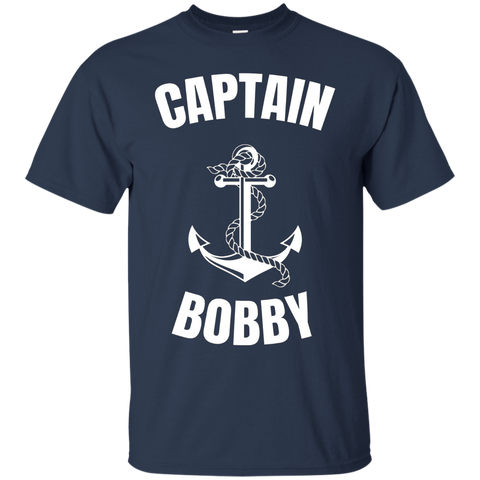 Captain Bobby T-shirt Personalized Boat Captain Shirt_black=