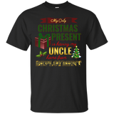 Military Uncle Christmas Deployment Shirt for Nephew, Niece_Black