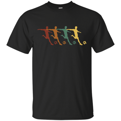 Retro Soccer T Shirt Cool vintage old authentic classic tee_Black