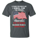 I Stand For The Flag Kneel For The Cross Patriotic T-shirt_black