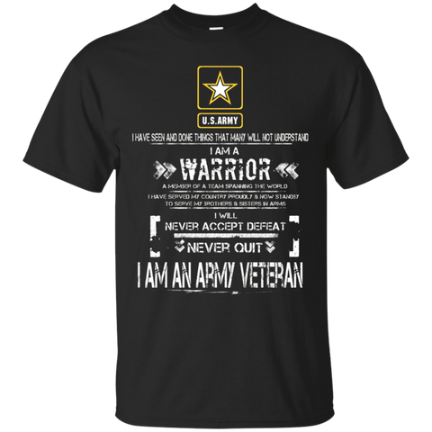 I Am An Army Veteran Tshirt_black