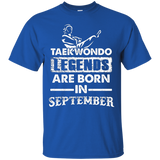 Taekwondo Legends Are born In September Shirt_Black