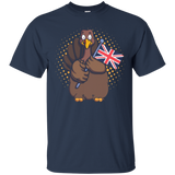 British Thanksgiving Turkey United Kingdom Flag Gift T-shirt_black