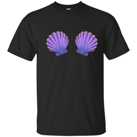 Mermaid Sea Shell Bra Cute Swimsuit Top T-Shirt NEW!_Navy