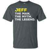 Jeff Name T-shirt Man Myth Legend Mens Kids