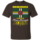 Dominica Runs My Veins-retro T-shirt_black=