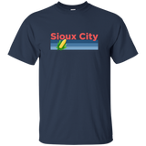 Sioux City Retro Corn & Farming - Iowa T-Shirt_Navy