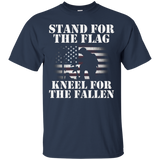 Stand For The Flag Kneel For The Fallen - Veteran Shirt_black=