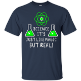 Science Like Magic But Real Fun Cool Teacher Student T-shirt_black