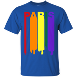Paris France Rainbow Wet Paint LGBT Gay Pride T-Shirt_Black