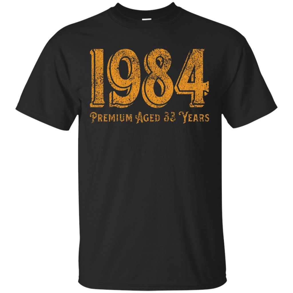 RETRO 33rd Birthday T Shirt for Men and Women Born in 1984_Black