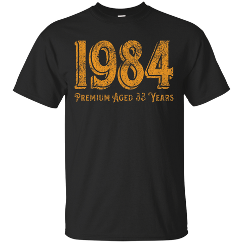 RETRO 33rd Birthday T Shirt for Men and Women Born in 1984_Black