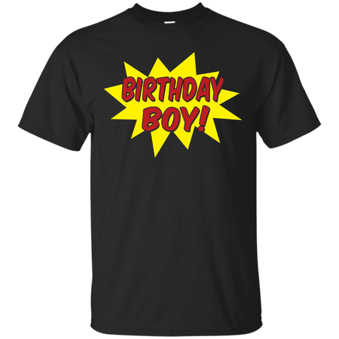 Superhero Cartoon Comic Birthday Boy T Shirt Boys Men_Black