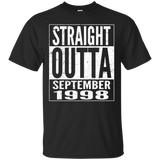 September 1998 19th Birthday Gifts 19 Years Old T-shirt_Black