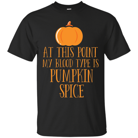 My Blood Type Is Pumpkin Spice Halloween Party T-Shirt_Black