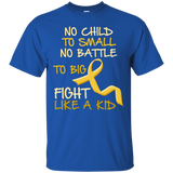 No Child To Small Kid Childhood Cancer Awareness T-Shirt_Black