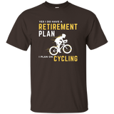 Retirement Plan Funny Bicycle Cycling Humor Graphic T-Shirt_Black