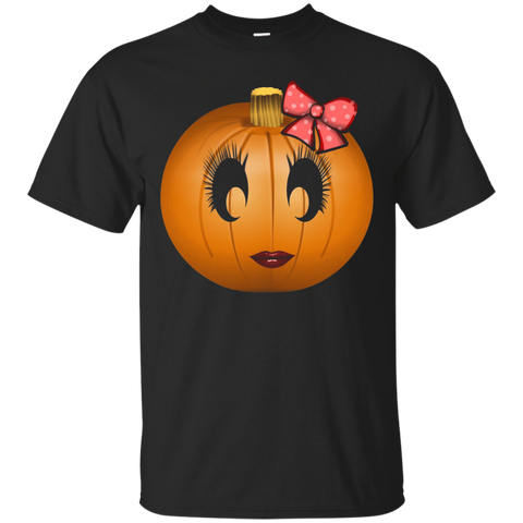 Cute Halloween Pumpkin Gal T-shirt_black