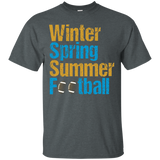 Winter Spring Summer Football T-shirt 4 Seasons Tee_black=