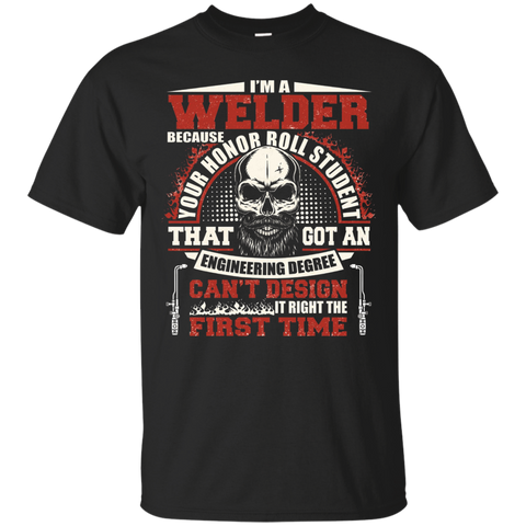 I'm A Welder T-shirt Skull Old Style