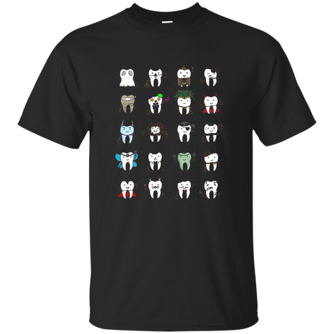 Dental Halloween T-shirt - Dental Hygienist Halloween Shirt_black=