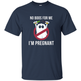 No Boos For Me I'm Pregnant T-Shirt Halloween Maternity_Black