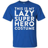 mifunneycraft - THIS IS MY LAZY SUPER HERO COSTUME t shirts_Black
