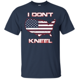 I Don't Kneel Us American Flag T-shirt_black=