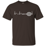 Racquet Heartbeat Funny Tennis Player Gift T-Shirt_Black