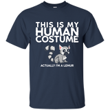 This is my Human Costume Actually I'm a Lemur Shirt_Navy