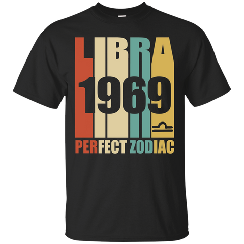 Vintage Libra 1969 T-Shirt 48 yrs old Bday 48th Birthday Tee_Black