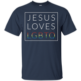 Jesus Loves Lgbtq, Christian Lgbt Support Gay Rights Tshirt_black=