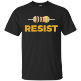 Resist! Funny Electronic and Science Geek Tshirt_Black