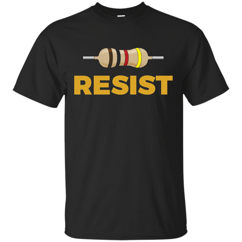 Resist! Funny Electronic and Science Geek Tshirt_Black
