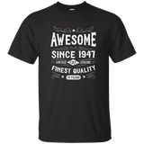 70th Birthday Gift T-shirt Awesome Since 1947_asphalt=