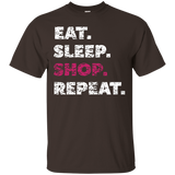 Shopaholic Shirt Eat Sleep Shop Repeat TShirt Christmas Gift_Black