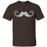 Curly Gray Mustache T-shirt_black=