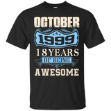 October 1999 - 18th Birthday Funny Tshirt_black=