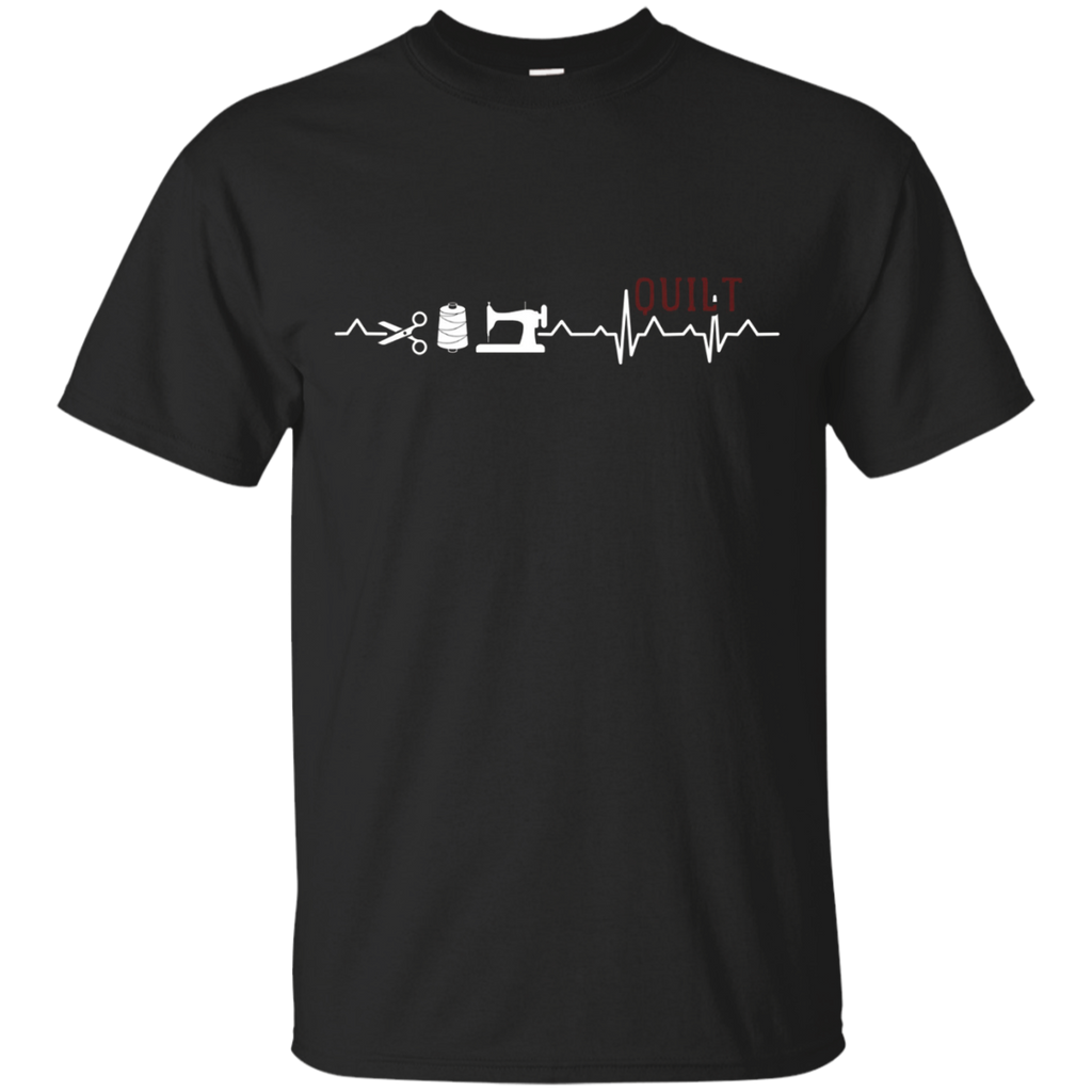 Shirt Quilts - Quilting Heartbeat Tee Shirt_Black