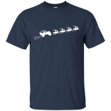 Santa Sleigh Funny Jeep Driver Christmas T-Shirt_Black