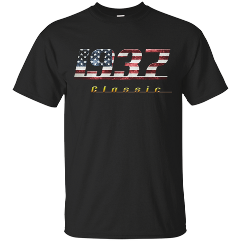 1937 Classic Shirt Vintage Retro Style With Us Flag_black