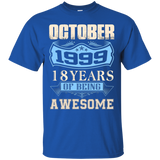 October 1999 - 18th Birthday Funny Tshirt_black=