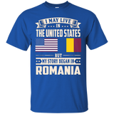 Romania lovers in usa shirt_Black
