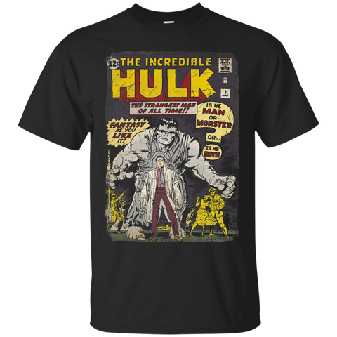 The Incredible Hulk Classic Retro Comic Book Graphic T-Shirt_Black