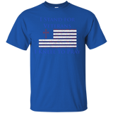 I Stand For Veterans T Shirt, I Kneel To Pray_black