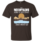 The Mountains Are Calling And I Must Go Shirt_Navy