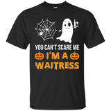 You Can't Scare Me I'm A Waitress Halloween T-shirt_black=