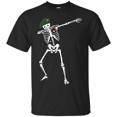 Dabbing Skeleton Veteran T-shirt Halloween Hip Hop Dab_black