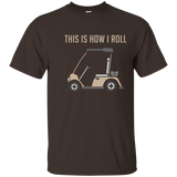 This is How I Roll Golf Cart Funny Golfers T-shirt_Navy